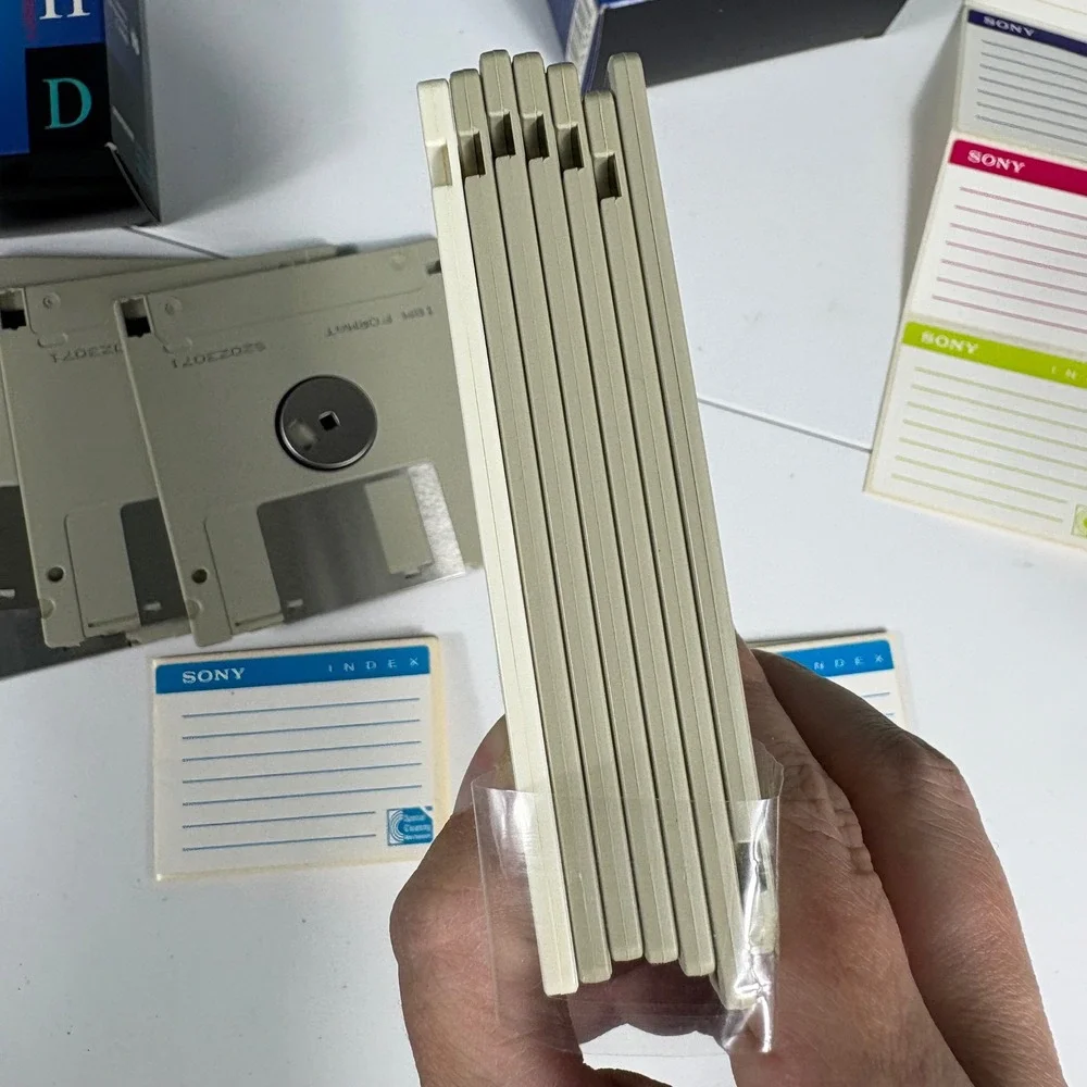 Vintage Sony 3.5 Floppy Disks Lot‎ IBM Formatted DS HD New Old Stock